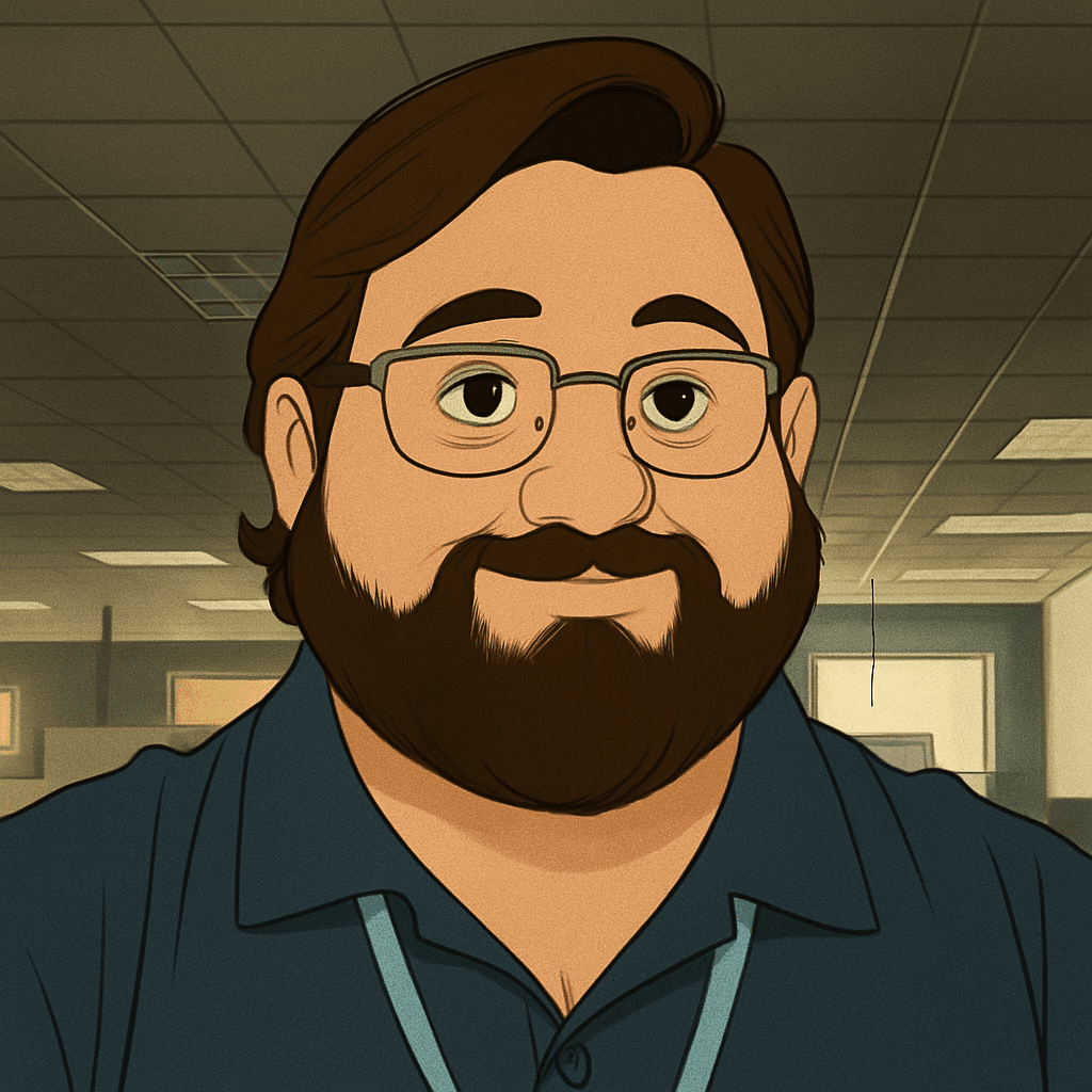 Selricf portrait in 1950s Disney animation style