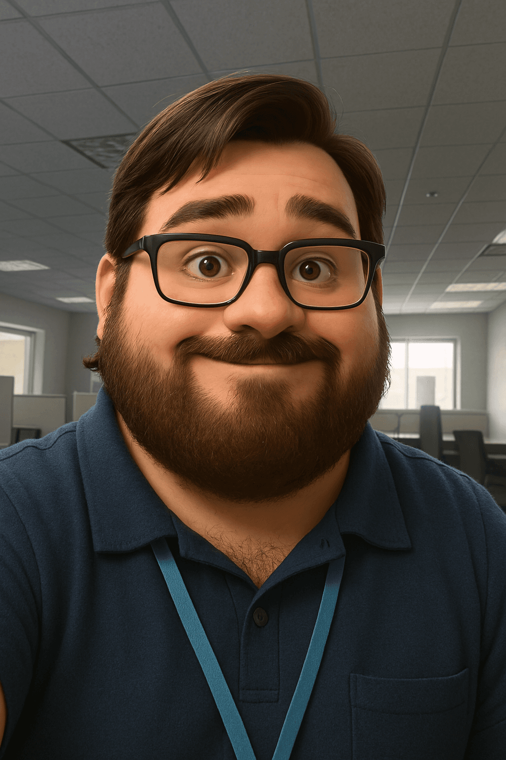 Self portrait in DreamWorks animation style